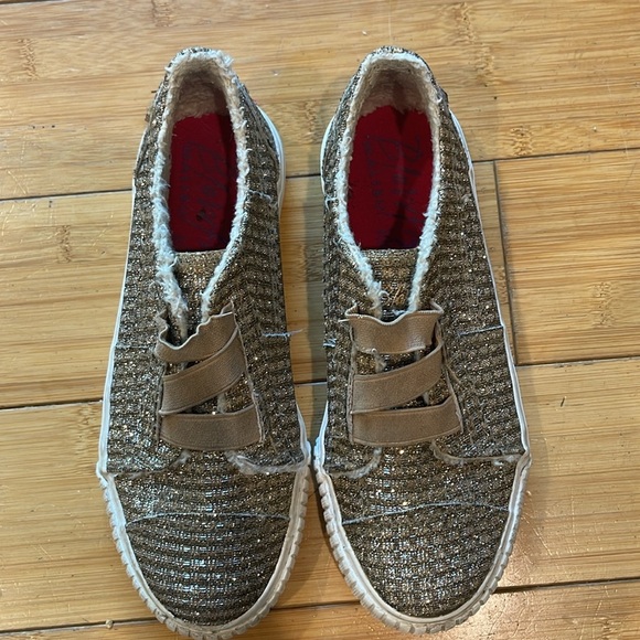 Blowfish Malibu Gold Glitter Slides - Picture 4 of 8